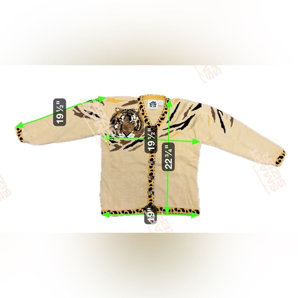Vintage Storybook Knits Tiger Cardigan G4 - Picture 6 of 6